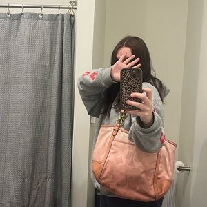 Pink coach Tote Bag